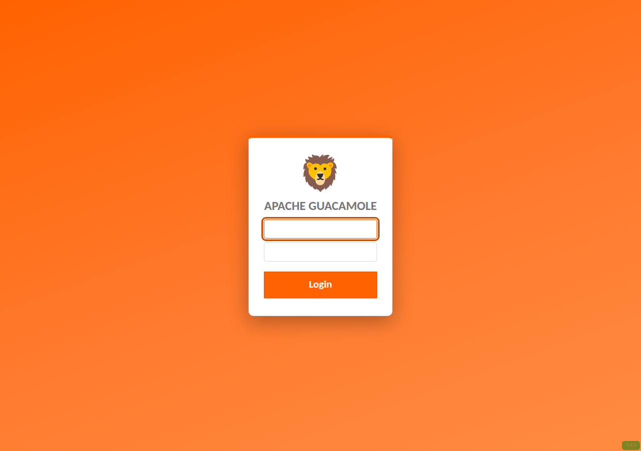 OrangeLion login screen